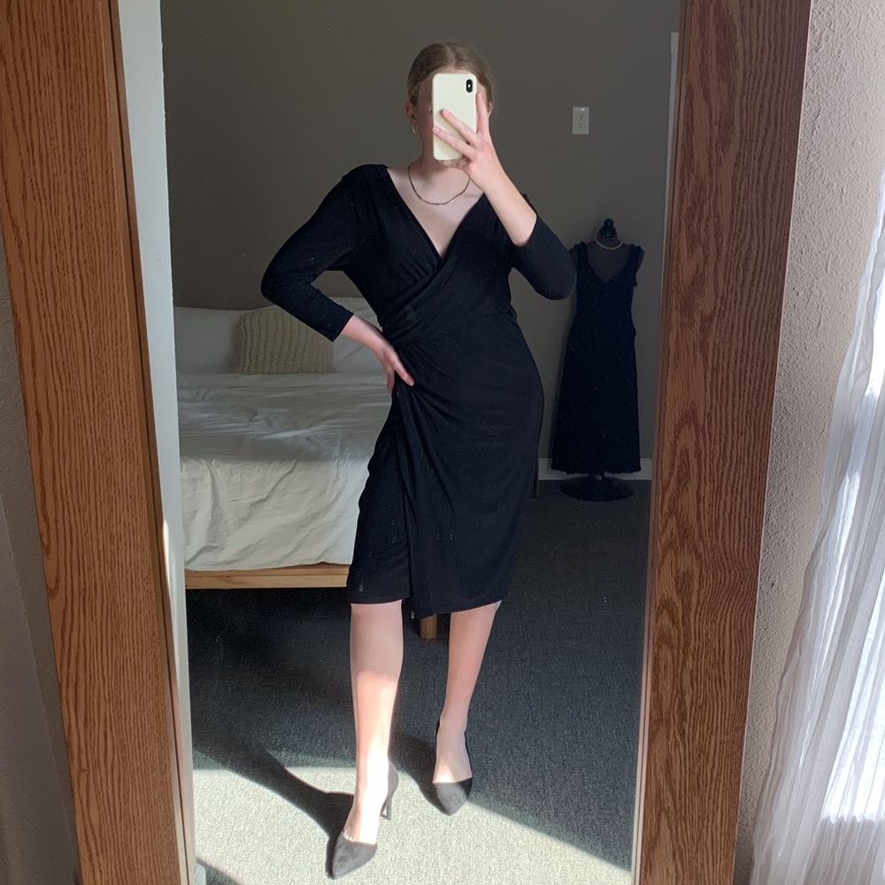 🖤Lauren Ralph Lauren, Poly Blend, Surplice Neckline, Plenty of Stretch,EUC, 12